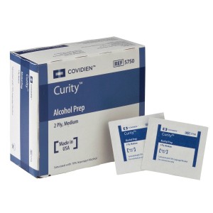 [美國直送 美國製造 現貨發售] Covidien Curity™  醫用70%酒精快速消毒濕巾 (獨立包裝 散裝 25塊)  
